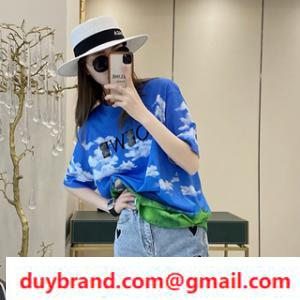 Sự phổ biến của mùa này được đề xuất hợp tác Loewe Loevetto Short Sleeve t -shirt in Summer Print