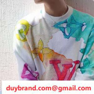 Áo phông Hoodie Louis Vuitton Shirt logo màu sắc hòa hợp dành cho Unisex yêu lãng mạn 