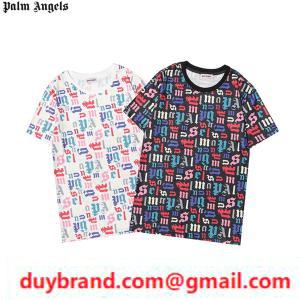 Logo thương hiệu màu sắc nghệ thuật hiện đại Logo Logo Góc bàn tay ngắn tay áo ngắn T -Shirt Cả nam và nữ có thể được mặc