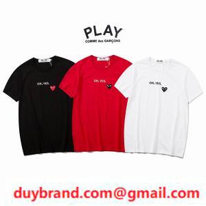 Cut -Sew cdg garson tay áo ngắn t -shirt 3 màu sắc thể hiện biểu thức chắc chắn