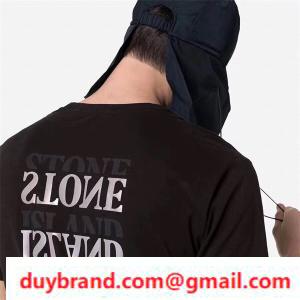 Backprint Brand Stone Island English Chữ cái bây giờ dễ sử dụng tay áo ngắn mới T -shirt