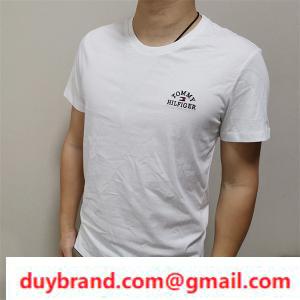 Tommyhilfiger Tommy Brand Logo phổ biến LOGO Tay áo ngắn T -Shirt trên ngực trái
