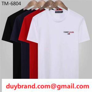Tommy Hilfiger Limited Sleep Sleeve T -Shirt mềm cotton 100 % LOGO LOGO Huy hiệu