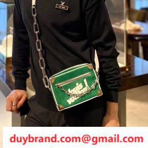 Túi đeo chéo hộp Louis Vuitton Nam Men Mini Monogram Màu xanh lá cây cá tính sành điệu 