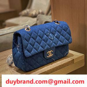 Chanel Bag Ladies Brand Mail đặt hàng denim theo đường chéo trong mùa này