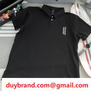 Tay áo ngắn rất phổ biến Chrome Hearts Chrome Hearts Polo Áo Kasual Wide Cd