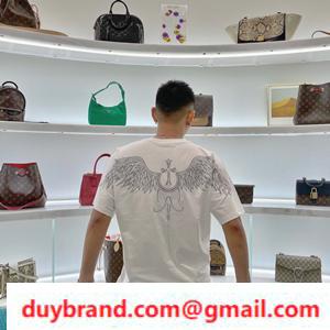 Xu hướng với cá nhân Chrome trái tim chrome trái tim ngắn tay tay t -shirt 2 màu.