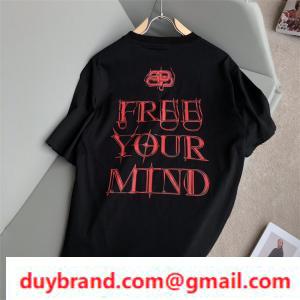 2021 Phiên bản Al phiên bản Balenciaga Tay áo ngắn T -Seded T -Shirt Bán hàng ở nước ngoài
