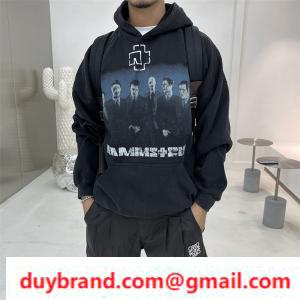 Áo hoodie Balenciag nam 21SS Mùa xuân / Mùa hè New German Tank Music Limited Model Parker 