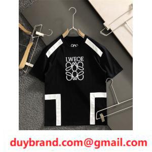 Loewe thêu phiên bản giới hạn phiên bản hàng đầu ngắn tay áo ngắn T -Shirt 2021 XUÂN