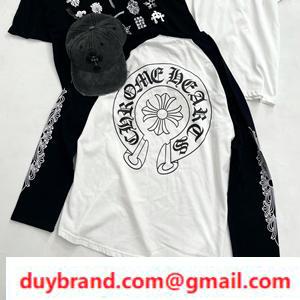 Chrome Hearts Long tay áo T -Shirt unisex kiểu dáng mô hình là phổ biến!