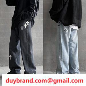 Chrome Hearts Jeans Hiphop Street Fashion Fashion Siêu rẻ