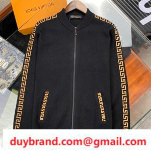 Versace Versace nam áo len zip -up một loạt các lứa tuổi