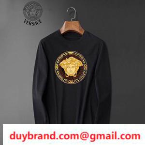 Sản phẩm mùa thu chất lượng cao thanh lịch Versace Versace Long Sleeve T -Shirt Premonition of a LỚN THÀNH CN