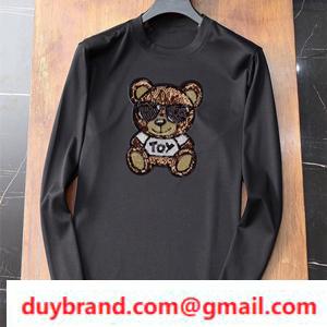 2021 Xu hướng mùa thu / mùa đông giữ Moschino Long Sleeve T -Shirt Mùa dài mùa và thoải mái thoải mái