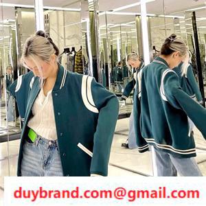 Saint Laurent Color Fall / Winter 2021SS New Saint Laurent Jacket Giới tính Cả hai bóng chày mặc đảm bảo màu sắc thời trang