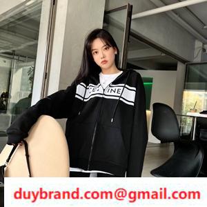 Celine Celine Zip Up Parker Black, White Back Glutral Men and Women Simple Simple Mùa này