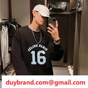 2021 Hàng đẹp cuối cùng xuất hiện áo mồ hôi Celine unisex 3 màu dễ phát triển dễ dàng mùa thu và tọa độ mùa đông
