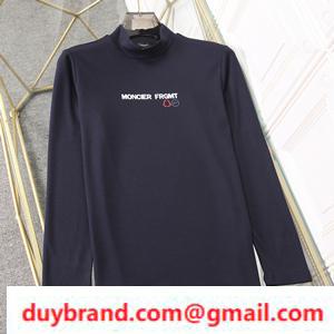 21fw vật phẩm dễ mặc moncler moncler tay áo dài t -shirt turtleneck 2 màu sắc phát triển thoải mái