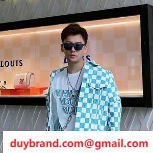 Áo khoác jacket Louis Vuitton họa tiết caro 21FW Damier Vuitton Jacket Width phong cách thời trang mới