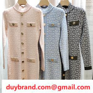 Hoàn toàn phổ biến Balmain Balman Fake One Piece Lady Ấn tượng Elegance Elegance Chất lượng cao mùa