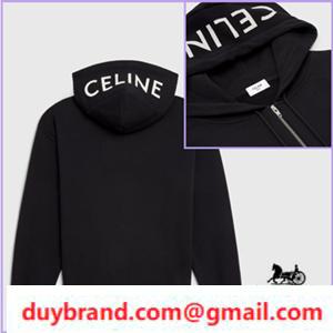 Celine Celine Zip Parker đặt hàng qua -kích thước unisex thoải mái corde chiều rộng Corde
