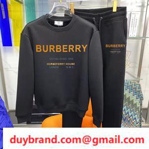 Burberry Burberry Up và Lady Set Thiết kế cổ tròn đơn giản Mùa đông Corde Fall / Winter Corde