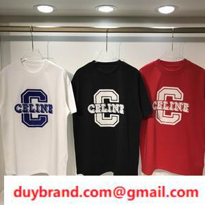 Phòng chống Celine 2022SS Thời trang Celine ngắn tay T -Shirt Nó có thể được mặc một cách tình cờ theo một bản in đặc biệt