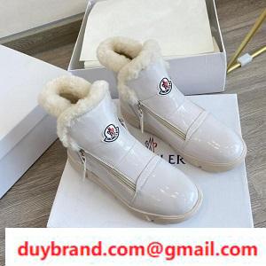 Boots Moncler Moncler hai màu trắng không thấm nước trắng và đen