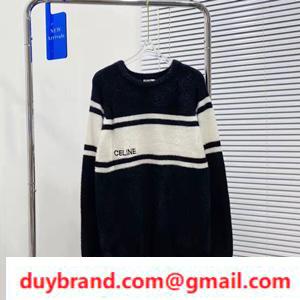 2022 Celine Celine Mode Chế độ Bùa chú của Chế độ áo len Celine Celine chứa đầy chất lượng cao