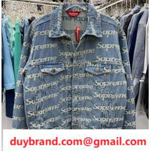 LOGREME FRAYED LOGOS Áo khoác Denim áo khoác Denim Áo khoác tối cao