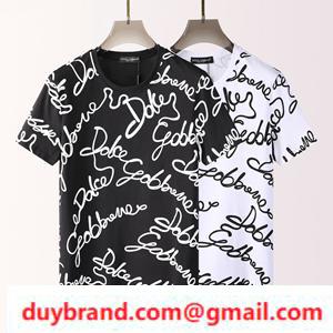 Đảm bảo chất lượng xuất hiện mới Dolce & Gabbana Dolgaba Fake Tay áo T -Shirt Men Mùa xuân / Mùa hè Các mặt hàng thời trang Giá rẻ Phong cách phương Tây phương Tây