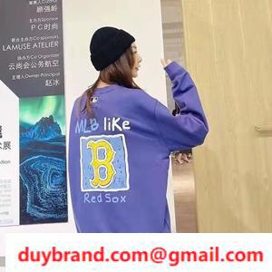 Thương hiệu đường phố phổ biến MLB Sweat Monotone Phiên bản dễ thương Lựa chọn đa màu thiết kế unisex