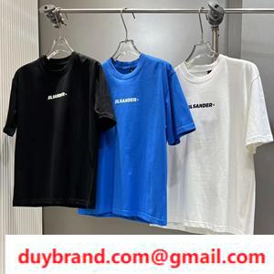 2022AW Thương hiệu phổ biến thích hợp Jil Sander Jill Sander Short Short T -shirt nhẹ nhàng nhẹ nhàng thoải mái