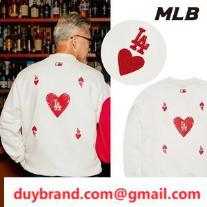 MLB Sweat Heart in lại bản in trên unisex 2022 Hàn Quốc rất phổ biến Hàn Quốc tại Hàn Quốc