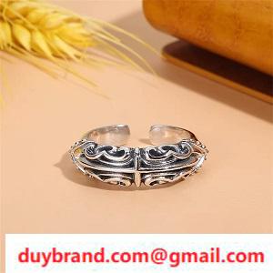 Người nổi tiếng yêu thích ★ Chrome Hearts Ring New Chrome Hearts 2022 Phụ kiện phổ biến mới nhất