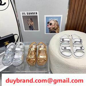Một mùa hè mới sang trọng Chanel Sandal Ladies 3 Màu sắc chọn chất lượng hoàn hảo sử dụng hàng ngày như một cái thật