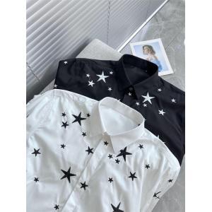 ​celine Hàng mới Áo sơ mi nam ngôi sao vải lụa cotton tinh khiết 100% tiêu chuẩn duy nhất Thoải mái! thanh lịch