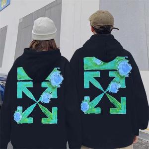 Áo hoodie off white OW siêu cấp  2022 sản phẩm thu đông unisex OW mũi tên xanh personalities