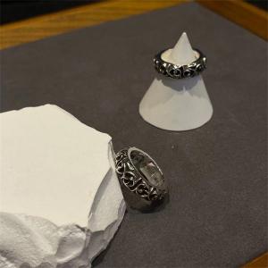 Nhẫn bạc chrome hearts  925  HOA IRIS  CHROME HEARTS hearts  Replica Like Auth 1:1gothic punk rock đẳng cấp