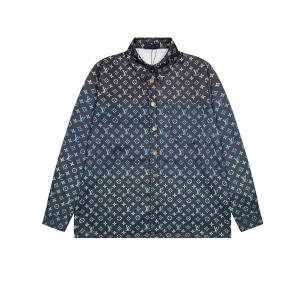Áo sơ mi Louis Vuitton màu xanh Full print gradient  2022 1:1 AUTHENTIC Nhập khẩu Hong Kong chính hãng 