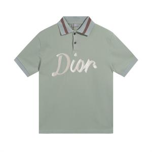  Áo thun polo Dior màu xanh non thêu logo 47 2022 1:1 AUTHENTIC thời trang Chất lượng 