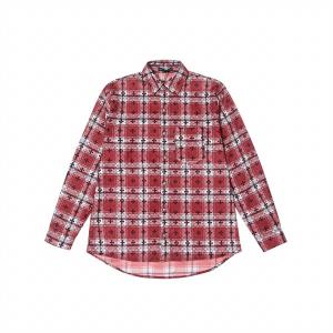 Áo sơ mi CHROME HEARTS in hoa màu đỏ unisex 1:1 AUTHENTIC chất lượng cao 2022 