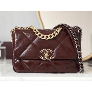 Túi đeo chéo chanel 19 siêu cấp rep 1:1 Thu Đông mới màu rượu vang đỏ sang chảnh đẳng cấp 