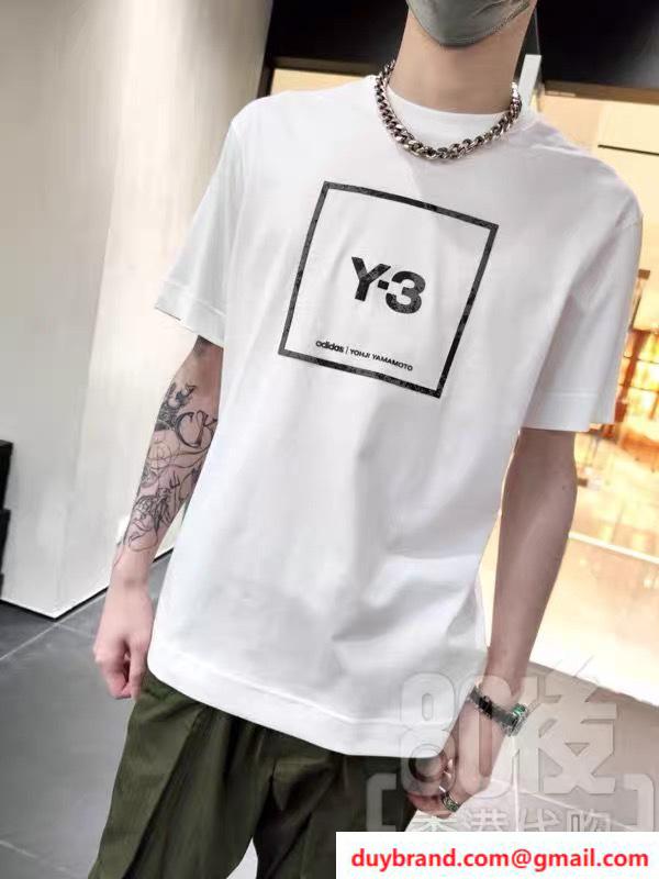 ワイ・スリー Y-3 ロゴ コピー 山本耀司 丸首 半袖ｔシャツ