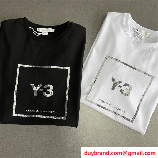 ワイ・スリー Y-3 ロゴ コピー 山本耀司 丸首 半袖ｔシャツ
