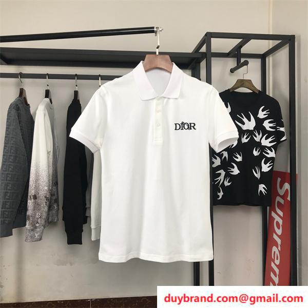 ディオール ポロシャツ ブランドロゴ DIOR メンズ半袖 品質保証 スーパーコピー