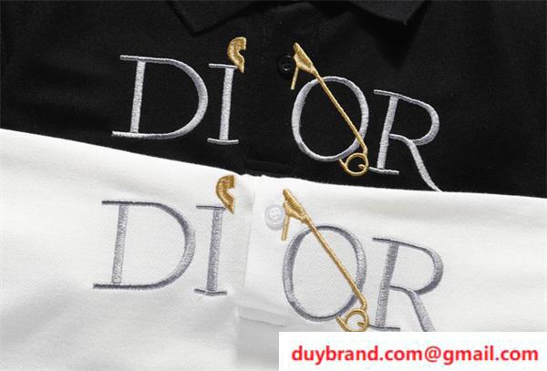 DIOR メンズ 半袖ポロシャツ 人気ブランドロゴ ディオール 人気偽物 通販