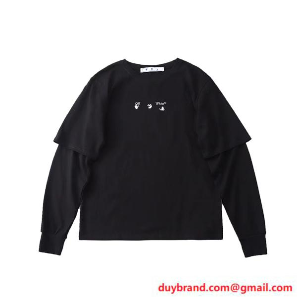 オフホワイトコピー長袖ｔシャツ